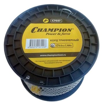 Изображение товара Корд триммерный Champion Aluminium C7037, 3.0мм*168м, круглый 