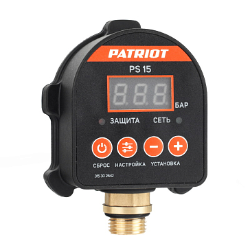 Изображение товара Реле давления автоматическое Patriot PS 15 1/2 дюйма IP65 для систем водоснабжения