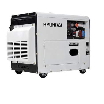Изображение товара Дизельный генератор резервного энергоснабжения Hyundai DHY 8000SE-3 (3 фазы, в кожухе)
