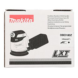 Аккумуляторная эксцентриковая шлифмашина Makita DBO180Z (Li-ion 18 В, амплитуда колебаний 2,8 мм, пылесборник, без АКБ и ЗУ)