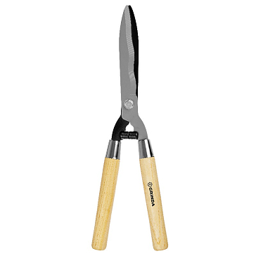 Изображение товара Кусторез Grinda WH500 40252_z02 с длиной 185 мм, тефлоновыми лезвиями и деревянными рукоятками