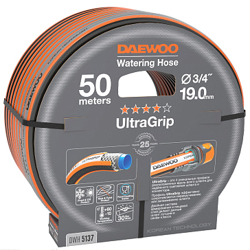 Изображение товара Шланг Daewoo UltraGrip DWH5137, диаметром 3/4", 19мм, длина 50 метров