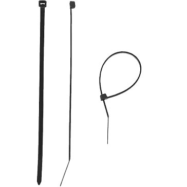 Изображение товара Нейлоновые хомуты Зубр 309030-36-200 черные, 3.6x200 мм, 100 шт.