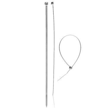 Изображение товара Хомуты нейлоновые белые Зубр 4.5 x 350 мм 100 шт надежные крепежи