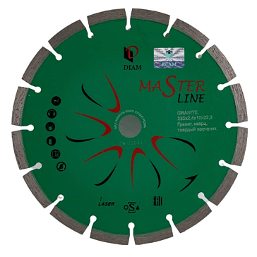 Изображение товара Алмазный диск по граниту Diam Master Line 000597 230 мм сегментная сухой резьба