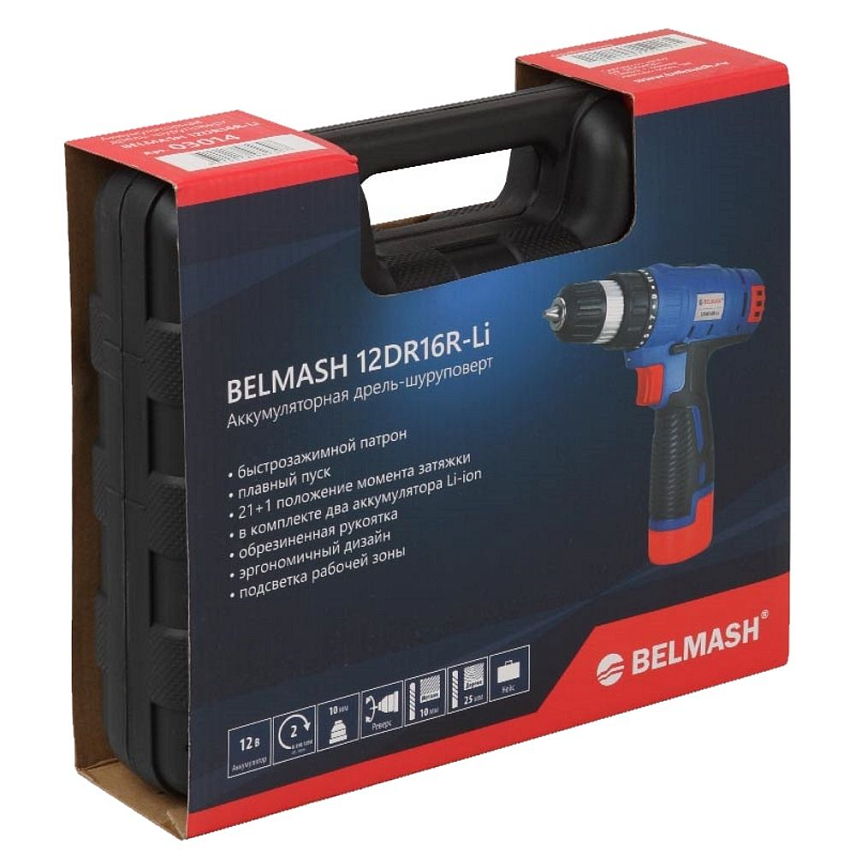 Аккумуляторная дрель-шуруповерт Belmash 12DR16R-Li в Кинешме