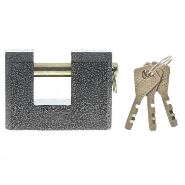 Изображение товара Навесной замок Сибртех ЗН2-3 91609 90 мм для улицы влагозащищенный антивандальный