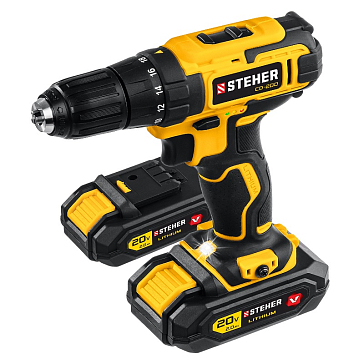 Изображение товара Аккумуляторный шуруповерт Steher CD-200-2 V1 20 В 40 Нм кейс