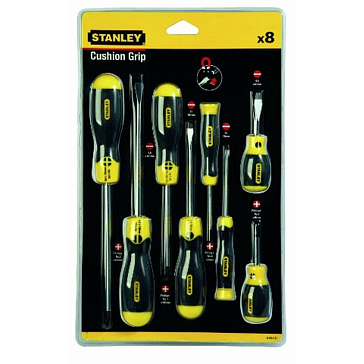 Изображение товара Набор отверток Stanley CushionGrip 065011 (вес, 0.58 кг, 8 предметов; тип ph, sl)