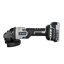 Шлифмашина угловая бесщеточная Deko DKAG20 063-4026 (Li-Ion, 3 Ач, 9000 оборотов/мин, вес 2.13 кг) 