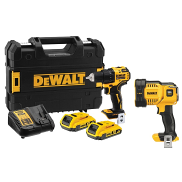 Изображение товара Набор DeWalt DCD708D2TT-RK Аккумуляторная дрель-шуруповерт DCD708D2T + Фонарь DCL043-XJ