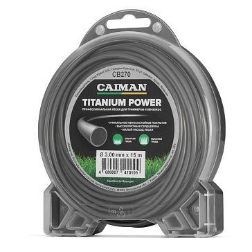 Изображение товара Леска для триммера Caiman Titanium Power CB270 3 мм 15 м