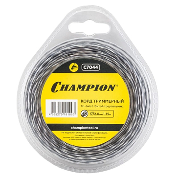 Изображение товара Корд триммерный Champion Tri-twist C7044, 2.0 мм, 15 м, витой треугольник
