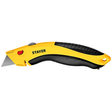 Изображение товара Металлический универсальный нож Stayer Hercules-24 0947 с трапециевидным лезвием