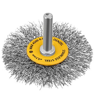 Изображение товара Щетка для дрели Denzel 744463, 60 мм, плоская со шпилькой