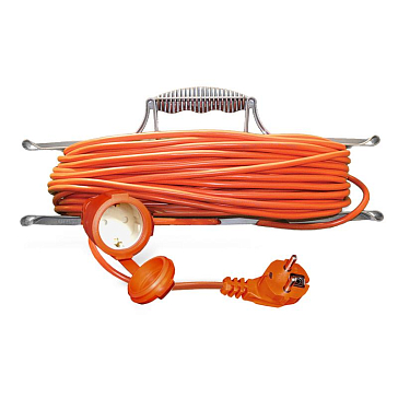 Изображение товара Удлинитель-шнур на рамке UNIVersal УШ-10 ПВС 9632025 3х0.75 1х40м с заземлением