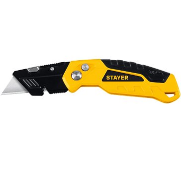 Изображение товара Нож металлический универсальный Stayer Hercules-А24 0946 с трапециевидным лезвием