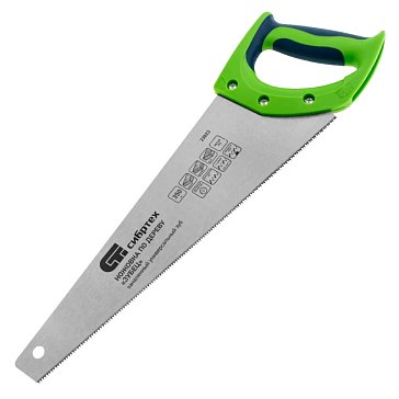 Изображение товара Ножовка по дереву Сибртех "Зубец" 23823, 350 мм, 11 TPI, зуб 2D, калёный зуб, двухкомпонентная рукоятка