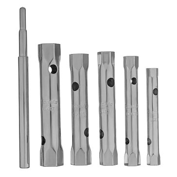 Изображение товара Набор ключей трубчатых торцевых Sparta 137405, 8-17 мм, вороток, оцинкованные, 6 шт.