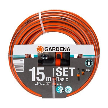 Изображение товара Шланг поливочный Gardena Basic 18134-2900000 (19 мм, 15 м)