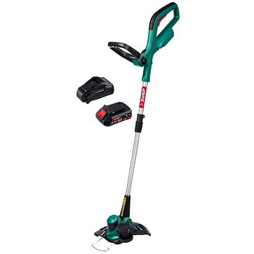 Изображение товара Аккумуляторный триммер Зубр ТА-185-21 (С1-18, 18 В, 25 см, 2 Ач, 2 АКБ)