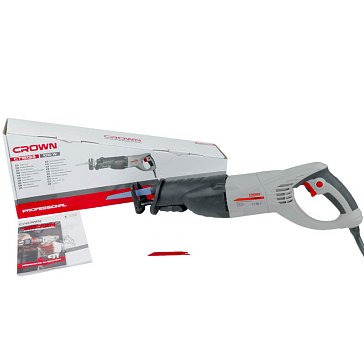 Изображение товара Сабельная пила Crown CT15133 (электрическая, длина хода 28 мм, вес 3.7 кг, бесключевая замена оснастки)
