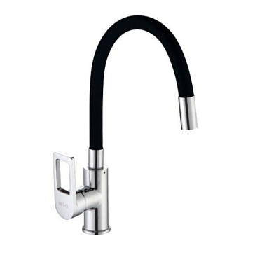 Изображение товара Смеситель для кухни D-Lin D155308-1 однорычажный латунь черный + хром