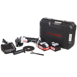 Аккумуляторная угловая шлифмашина Интерскол УШМ-125/36В 816.2.2.70 (2xLi-ion, 2,0 Ач, ЗУ, кейс)