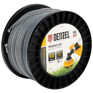 Изображение товара Леска для триммера Denzel EXTRA CORD 96816 4мм 93м звезда на катушке