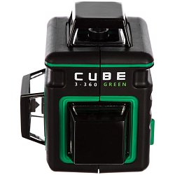 Лазерный уровень Ada CUBE 3-360 GREEN Basic Edition (горизонталь, вертикаль, источник питания 3 AA)