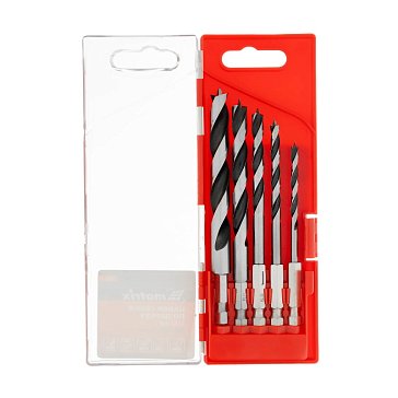 Изображение товара Набор сверл по дереву Matrix 70283, 4-5-6-8-10 мм, 5шт., шестигран. хвостовик, пластиковый кейс