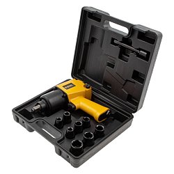 Ударный пневмогайковерт Denzel IW860 57473 + набор головок