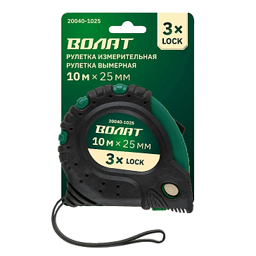 Изображение товара Рулетка обрезиненная Волат 20040-1025 10 м 25 мм