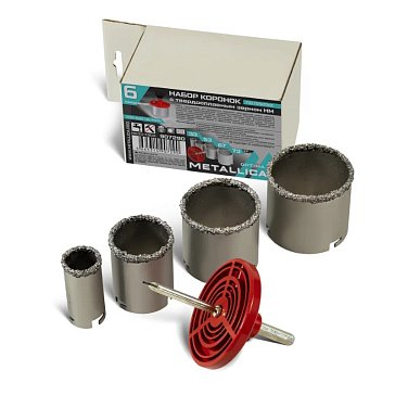 Изображение товара Набор коронок по плитке с твердосплавным зерном Metallica Optima 907290 4 шт