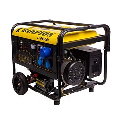 Однофазный газовый генератор Champion LPG6500E (мощность двигателя 5 кВт, ручной запуск, исполнение: к балону)