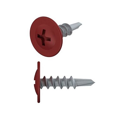 Изображение товара Саморез Starfix с прессшайбой 4.2х16 мм цинк RAL 3011 50 шт