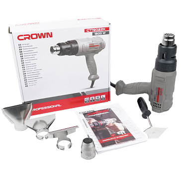 Изображение товара Строительный фен Crown CT19022K 1800 Вт с регулировкой температуры до 550°C