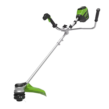 Изображение товара Триммер аккумуляторный Greenworks 2108407, 60V, 40 см, бесщеточный с велосипедной ручкой, без АКБ и ЗУ