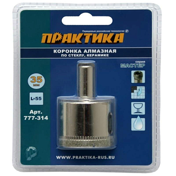 Изображение товара Коронка алмазная Практика "Мастер" 777-314, 35 мм