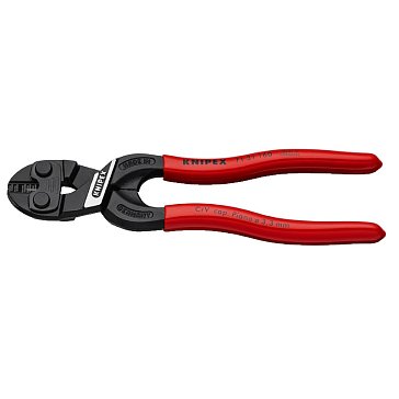 Изображение товара Болторез компактный Knipex CoBolt S KN-7131160SB, с выемкой на кромках, 160 мм, обливные ручки 