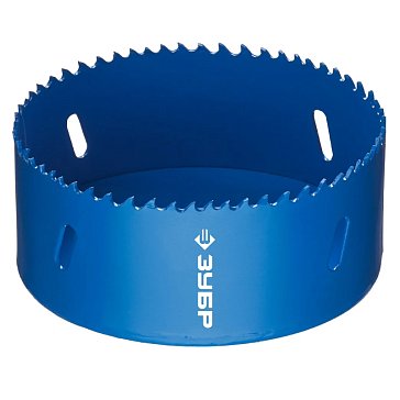 Изображение товара Коронка биметаллическая Зубр Эксперт 102мм 38мм сверление металл дерево пластик