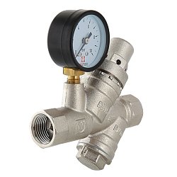 Подпиточный клапан Valtec с фильтром и манометром 1/2" VT.515.N.04