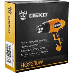 Фен строительный Deko HG2200W 063-4200 (мощность 2200 вт, рабочая температура 600°C)