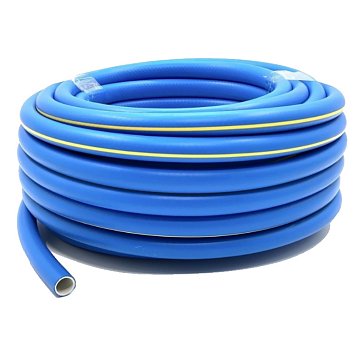 Изображение товара Шланг резиновый армированный Вихрь 73/7/2/28, 19х25-1.0 - ВГ,  ТЭП, бухта 25 м (синий с жёлтой полоской)