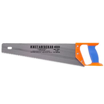 Изображение товара Ножовка по дереву Россия 23162 400 мм закаленные зубья пластиковая рукоятка