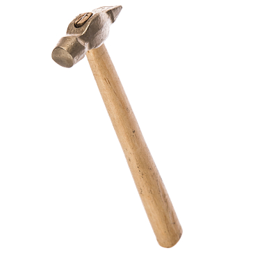 Изображение товара Слесарный молоток Россия 10238 круглый боек деревянная рукоятка 200 г