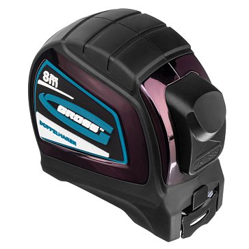 Изображение товара Рулетка Gross "Doppelhaken" 31125, 8 м x 25 мм, двухсторонний зацеп, нейлон, двуст. шкала, автоматич.