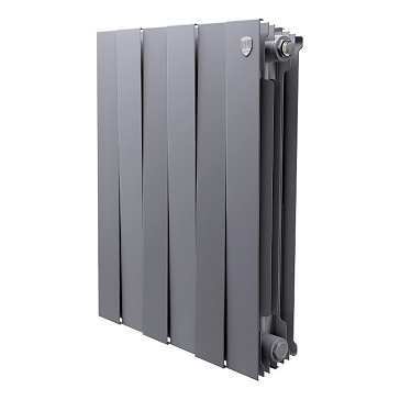 Изображение товара Радиатор Royal Thermo PianoForte 500 Silver Satin биметаллический секционный 6 секций