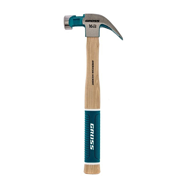 Изображение товара Молоток-гвоздодер Gross American hickory 10415 450 г сталь резиновая рукоятка