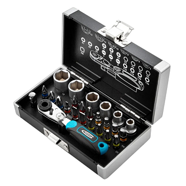 Изображение товара Набор бит и головок торцевых Gross 11361, 1/4" - 26 предметов